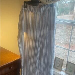 Time and Tru Plus size Blue and White Striped Pants